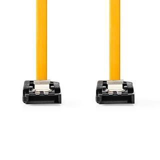 Nedis  Câble SATA | 6 Gbps | SATA 7 broches femelle | SATA 7 broches femelle | Nickelé | 0.50 m | Plat | PVC | Jaune | Boîte 
