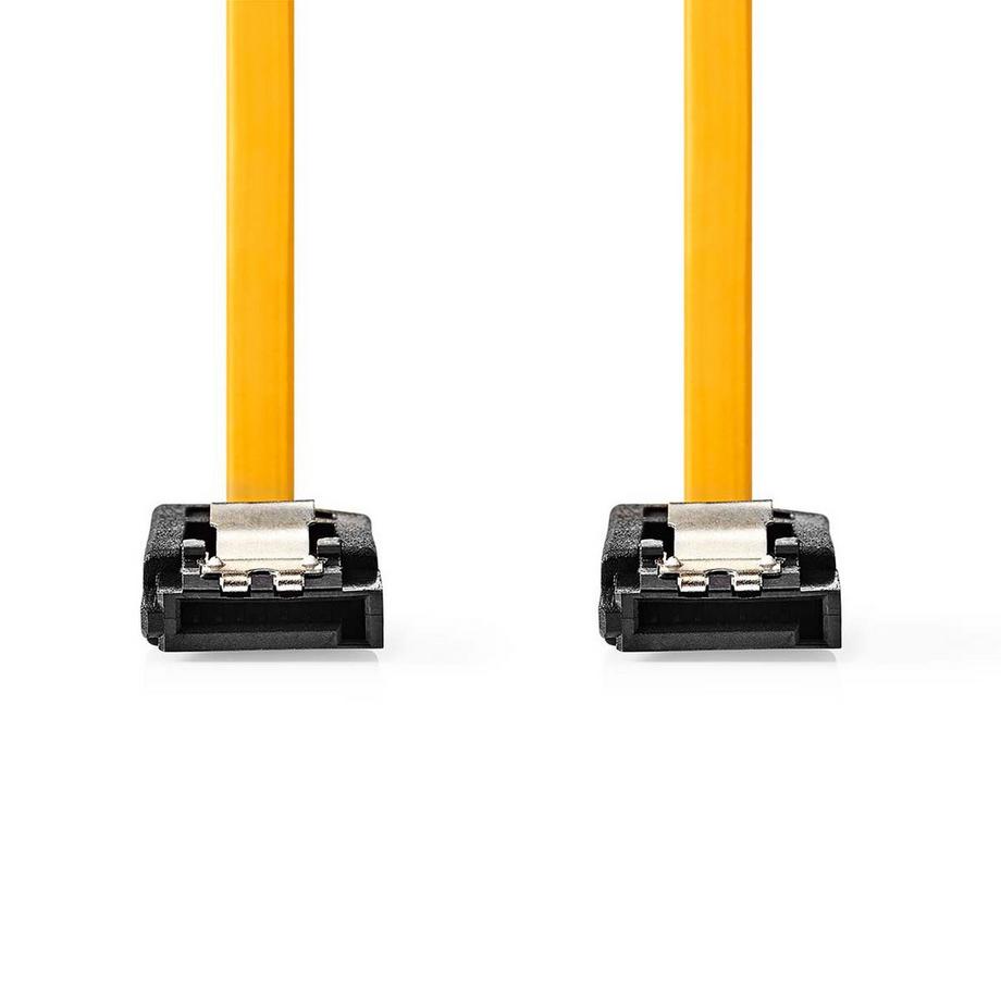 Nedis  SATA-Kabel | 6 Gbps | SATA 7-Pin Female | SATA 7-Pin Female | Vernickelt | 0,50 m | Flach | PVC | Gelb | Box 