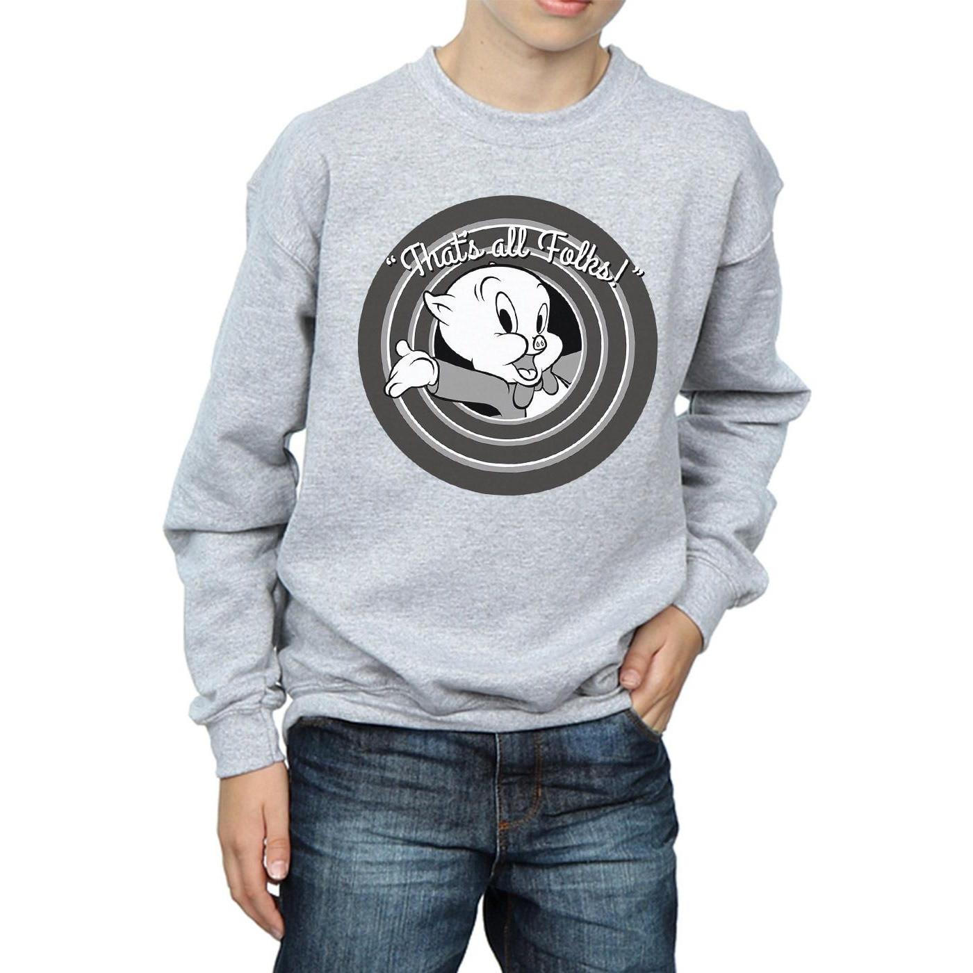 LOONEY TUNES  Porky Pig That´s All Folks Sweatshirt 