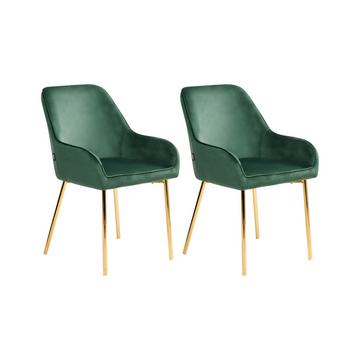 Set di 2 sedie da pranzo en Velluto Retrò LOVERNA