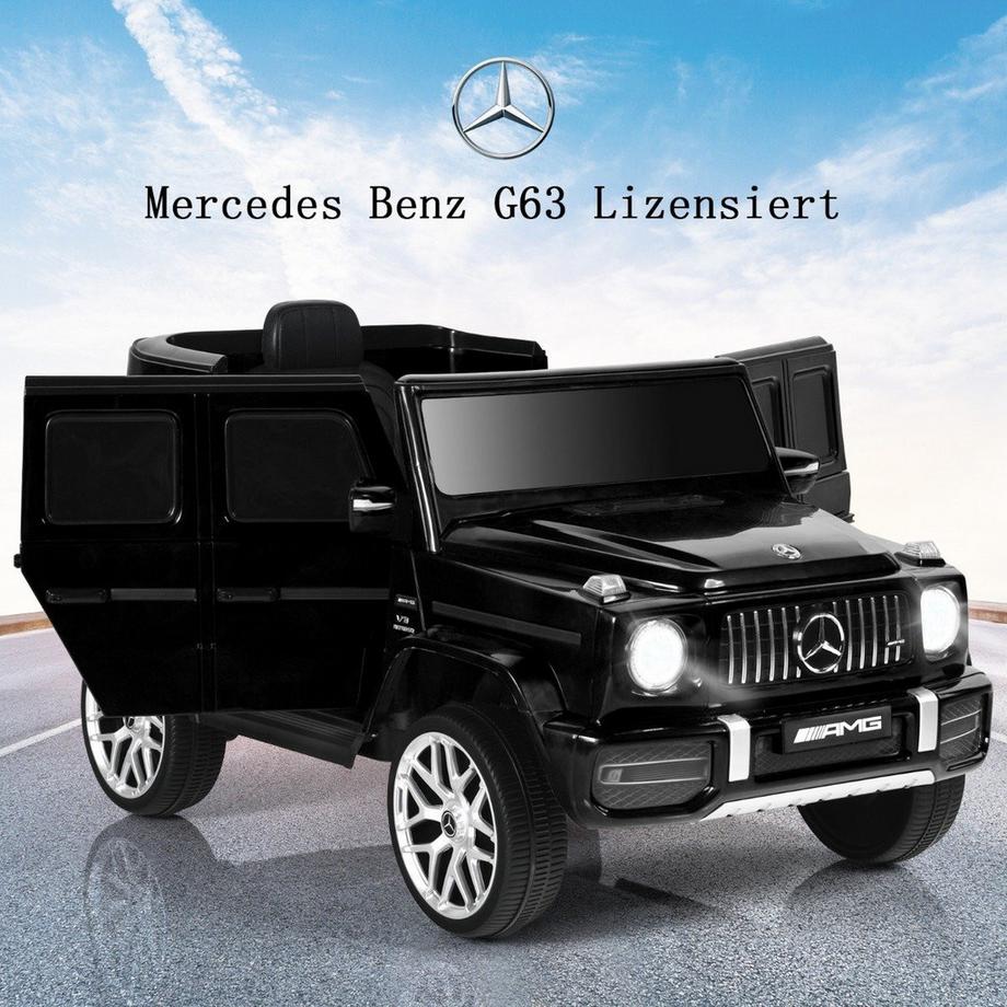 Northio  Mercedes Benz Elektroauto mit Musik & Scheinwerfer für Kinder ab 3 Jahre alt Schwarz 