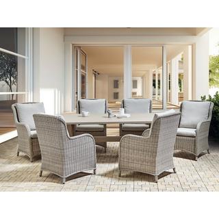 Beliani Set da pranzo per 6 persone en Rattan sintetico Boho CASCAIS  