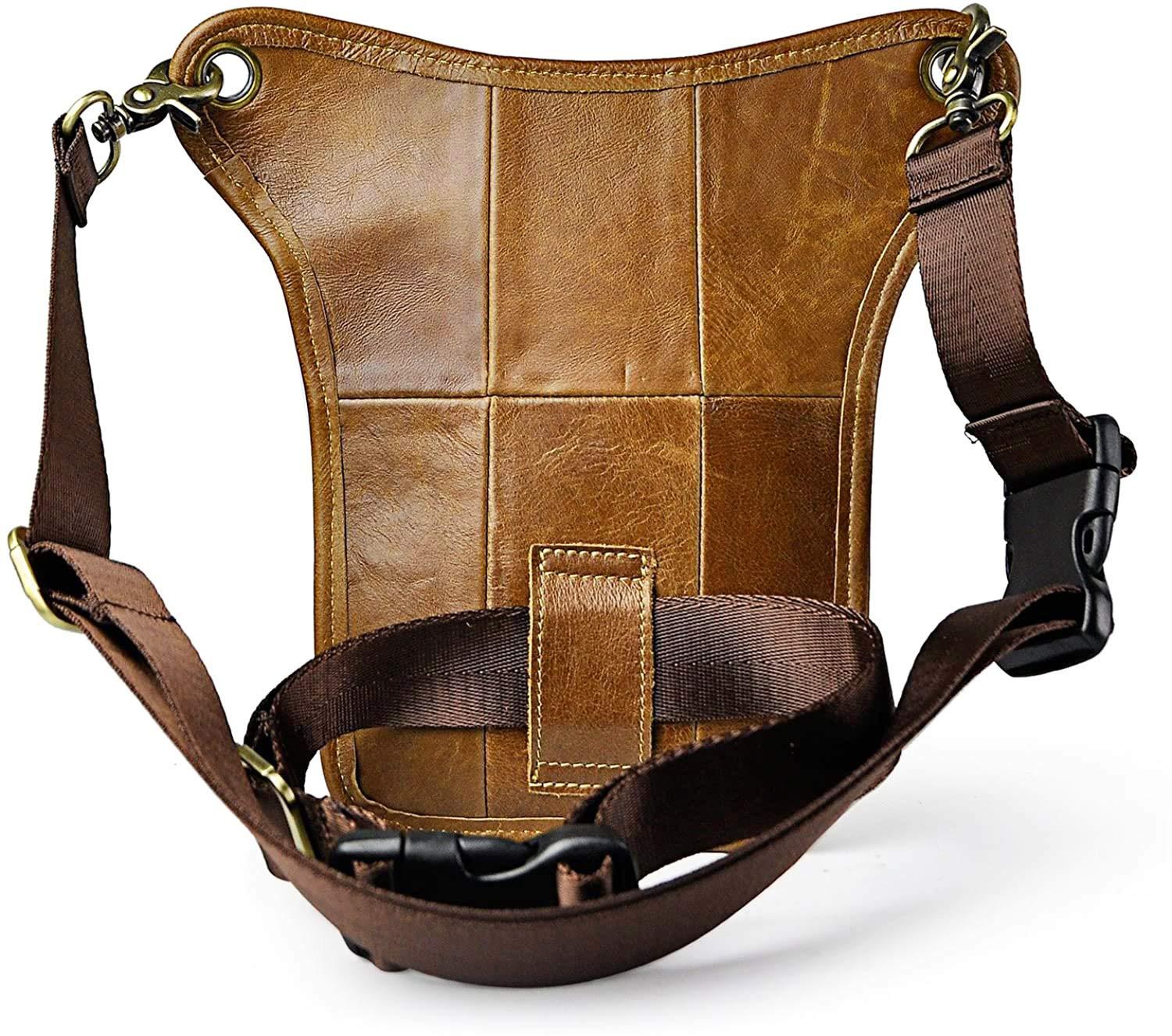 Only-bags.store Echtes Leder Bein Tasche Reise Hüfttasche Oberschenkeltasche  