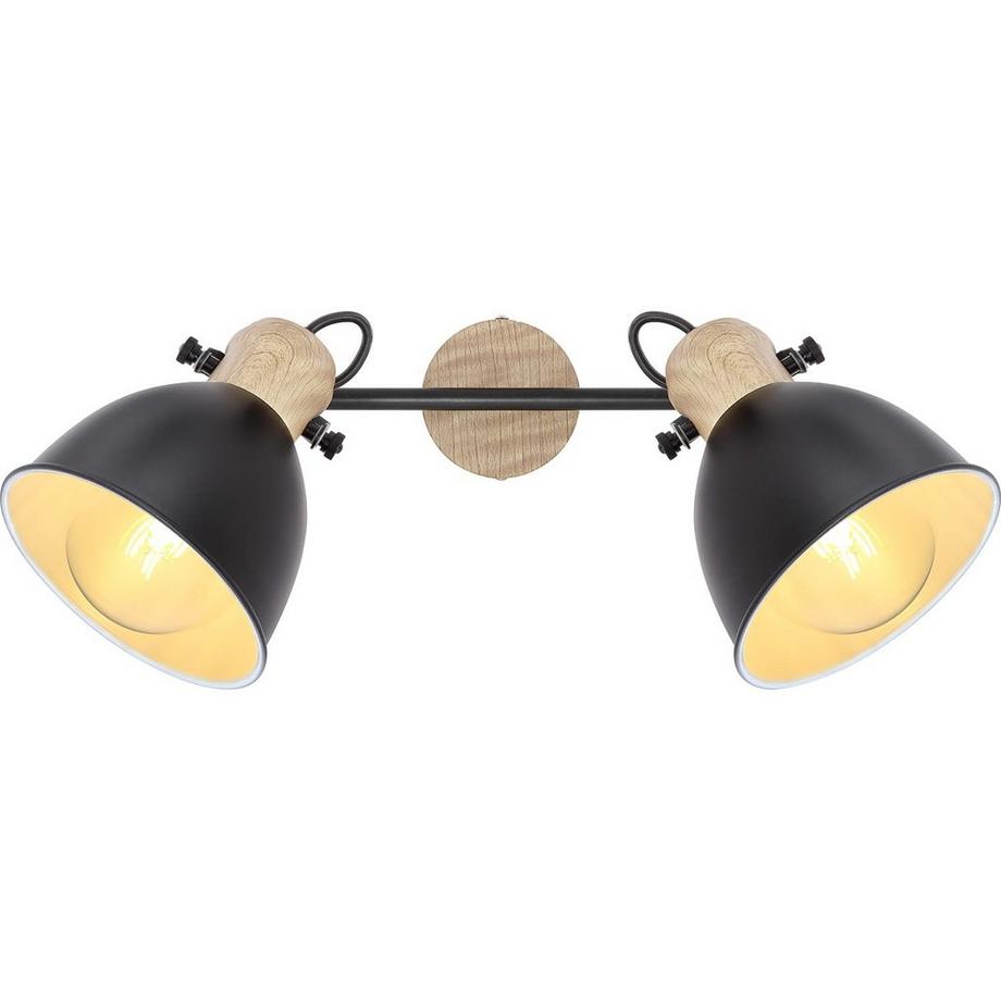 mutoni Faretto Wiho metallo nero 2xE27  