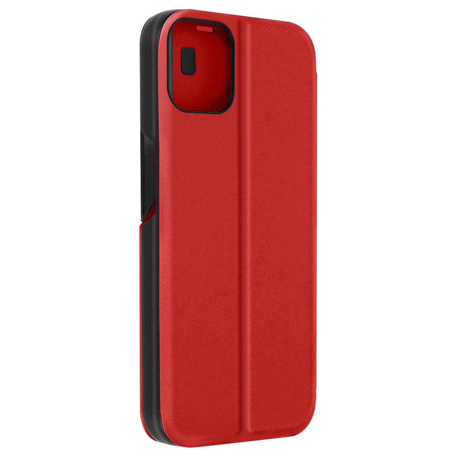 Avizar  Étui Clapet iPhone 15 Rouge 