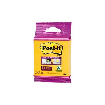 POST-IT Haftnotizen Würfel 76x76mm 2014-S Super Sticky neongelb 270 Bl.