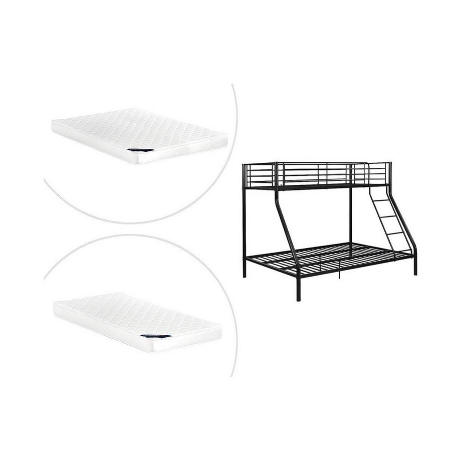 Vente-unique Etagenbett &Stahl + Matratze ELEVATIO IV  