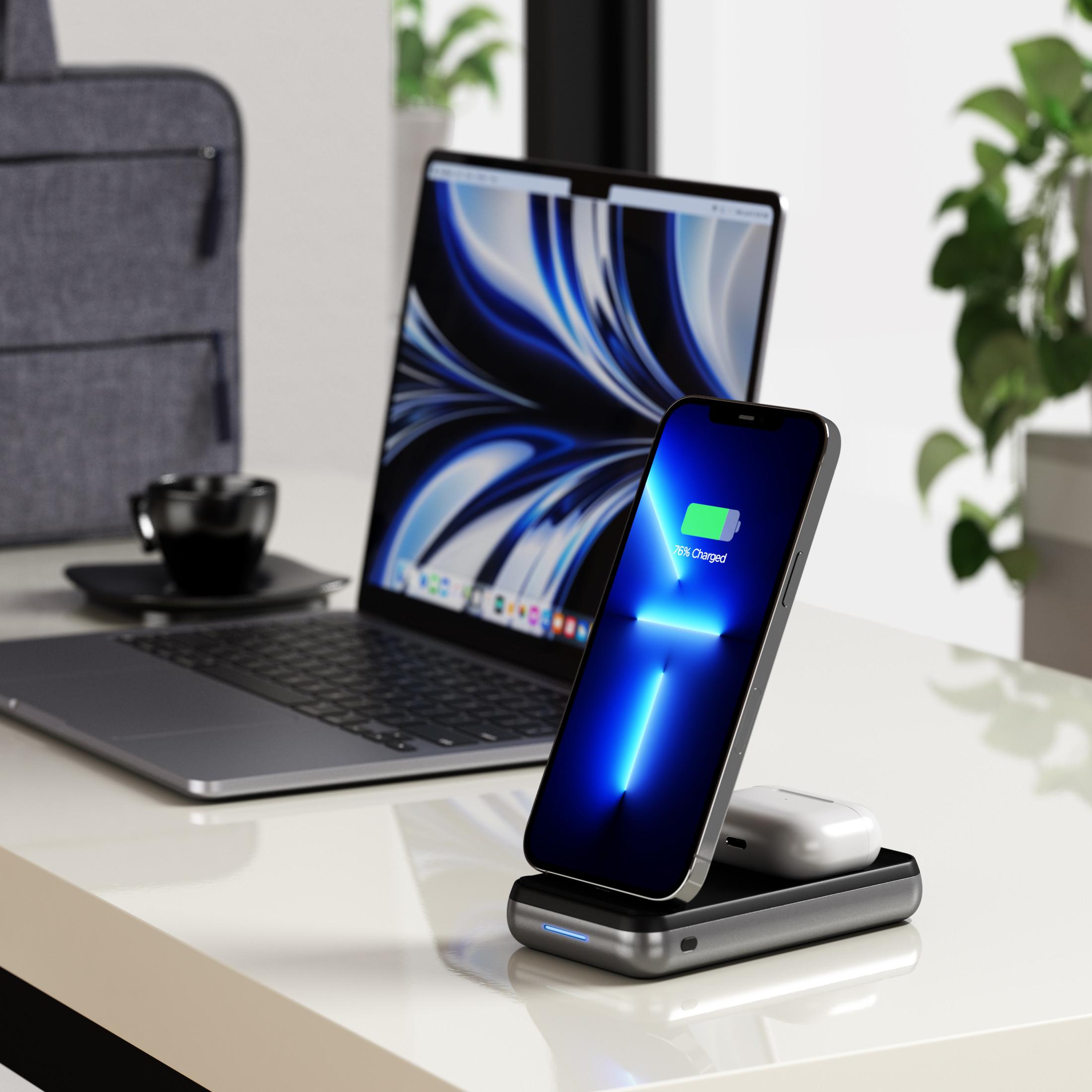 SATECHI  Mobiler Duo Charging Stand mit 10'000 mAh 