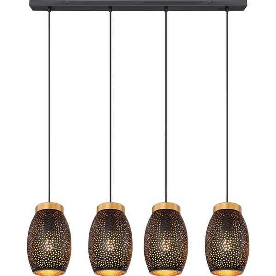 mutoni Lampada a sospensione Narri in metallo color oro 4xE27  