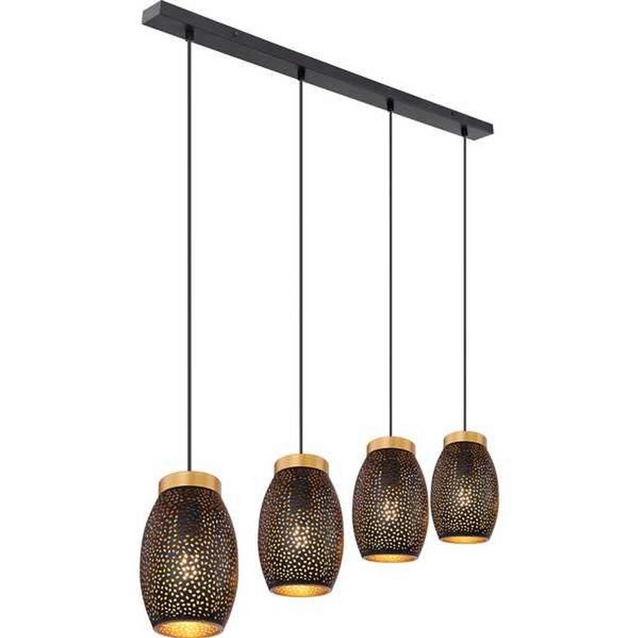 mutoni Lampada a sospensione Narri in metallo color oro 4xE27  