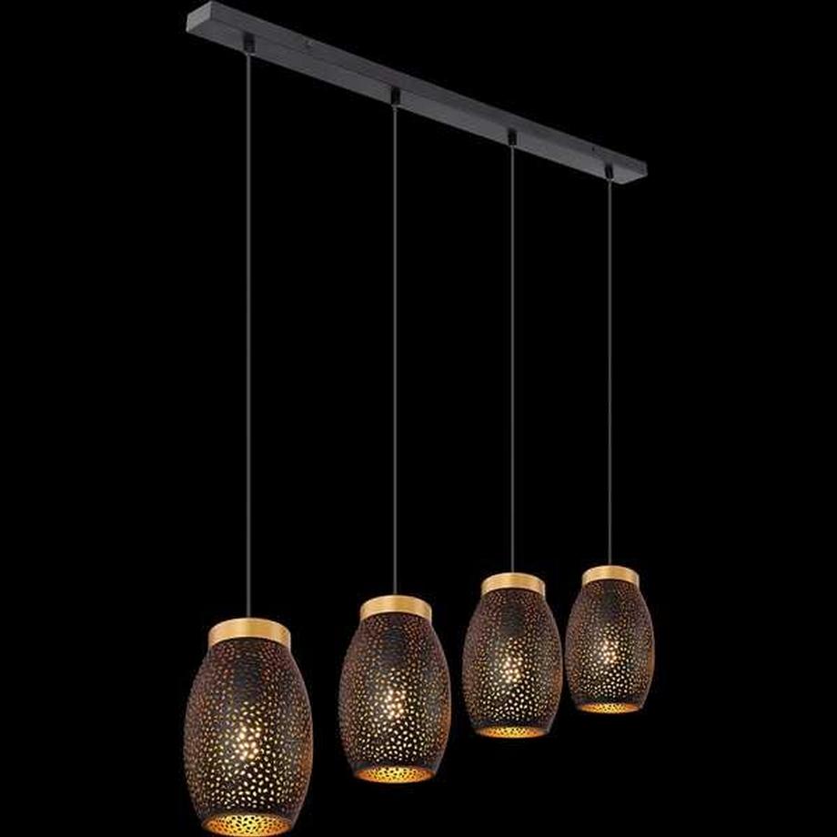 mutoni Lampada a sospensione Narri in metallo color oro 4xE27  