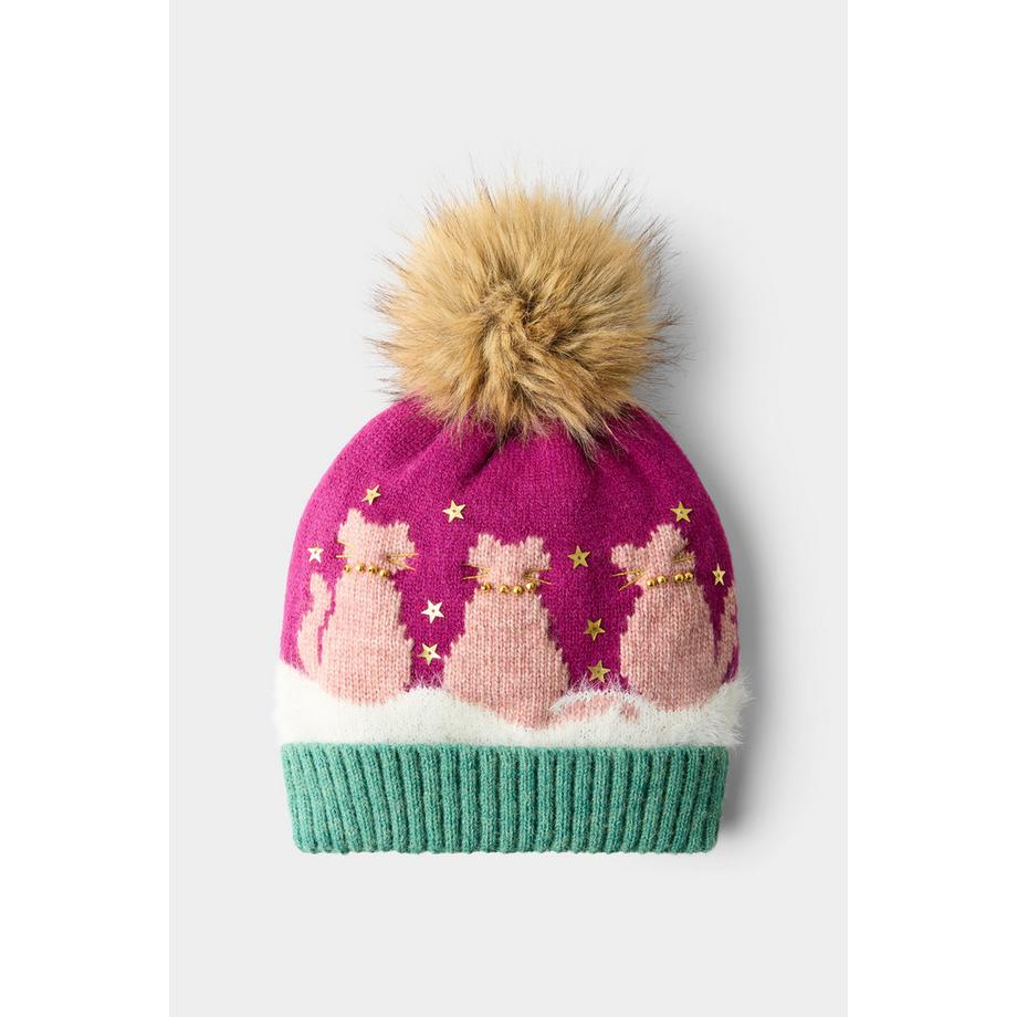 Bonnet à Pompon Chats Douillets
