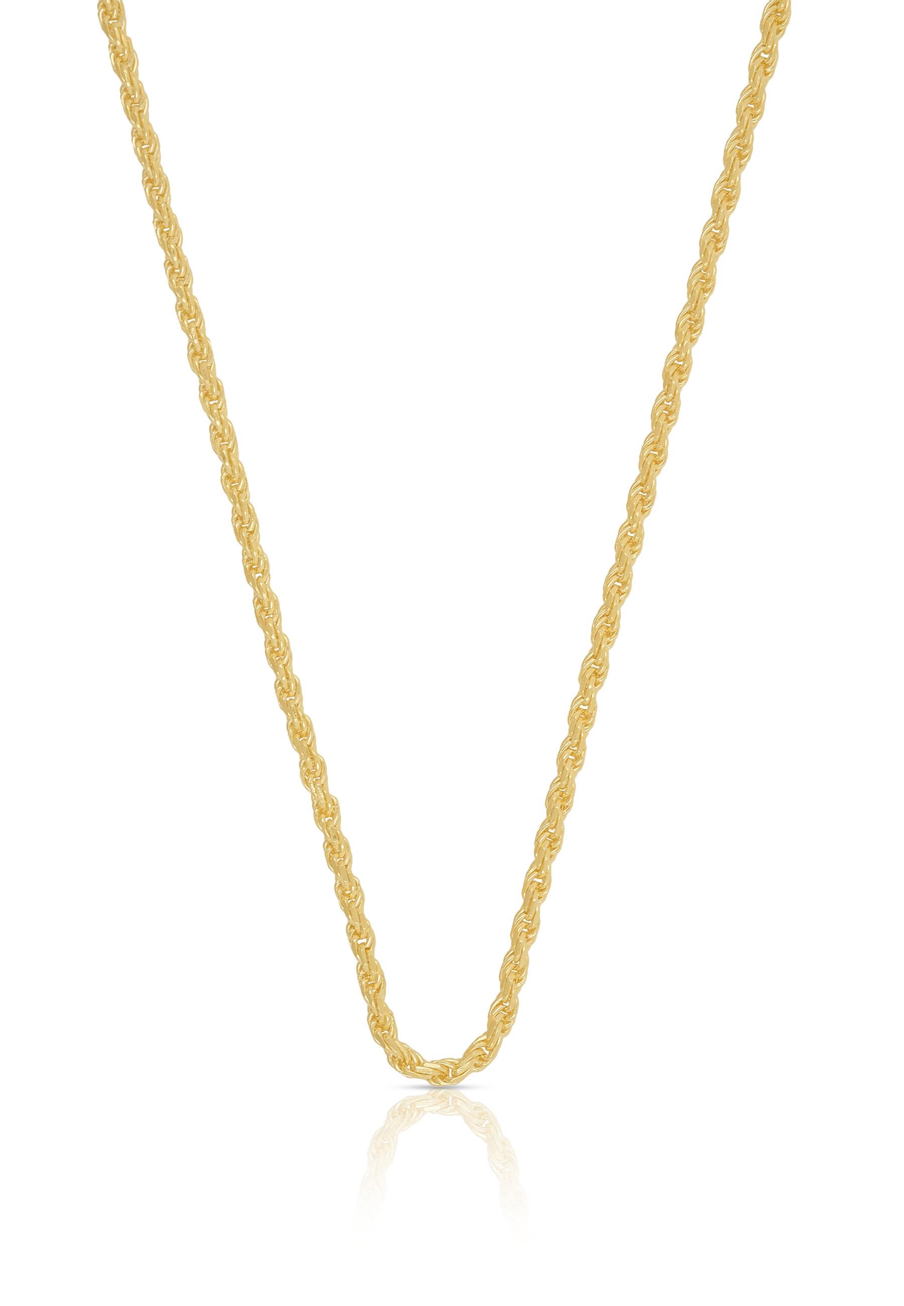 MUAU Schmuck  Collier cordon or jaune 750, 1.8mm, 50cm 