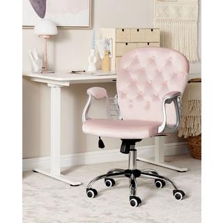 Beliani Schreibtischstuhl aus Samtstoff Glamourös PRINCESS  