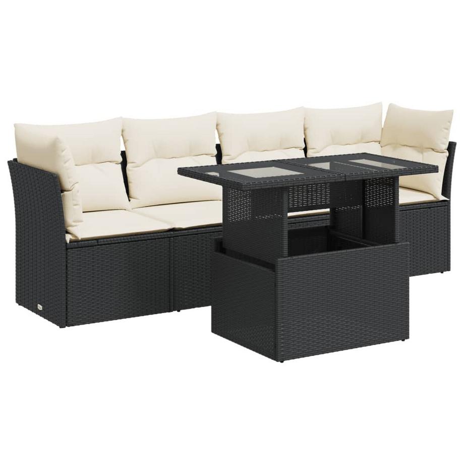 set di divani da giardino Polirattan