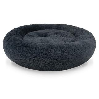 Pricenet  Universelles Plüschbett für Hunde und Katzen, 80 cm, dunkelgrau 