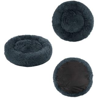 Pricenet  Universelles Plüschbett für Hunde und Katzen, 80 cm, dunkelgrau 