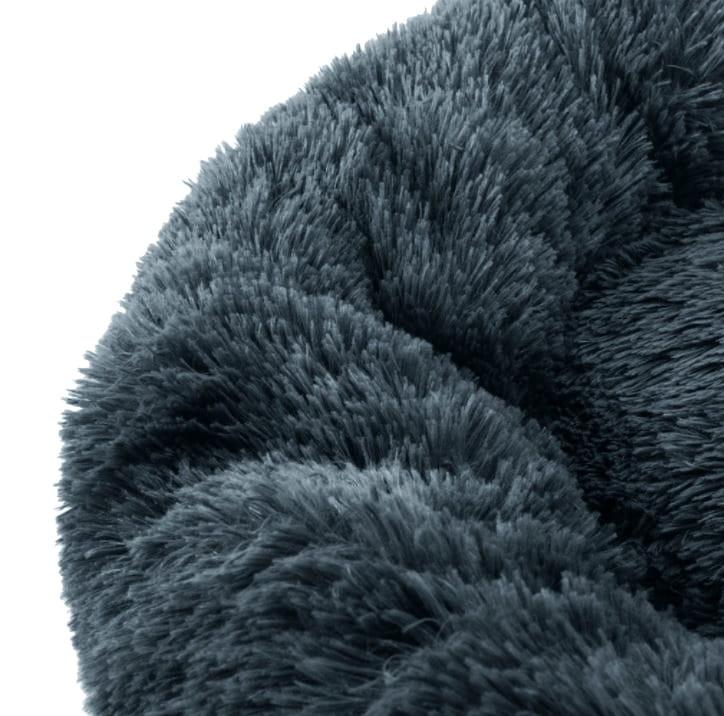 Pricenet  Universelles Plüschbett für Hunde und Katzen, 80 cm, dunkelgrau 