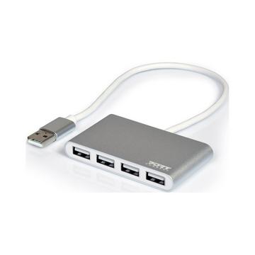 900120 hub di interfaccia USB 2.0 480 Mbit/s Grigio, Bianco
