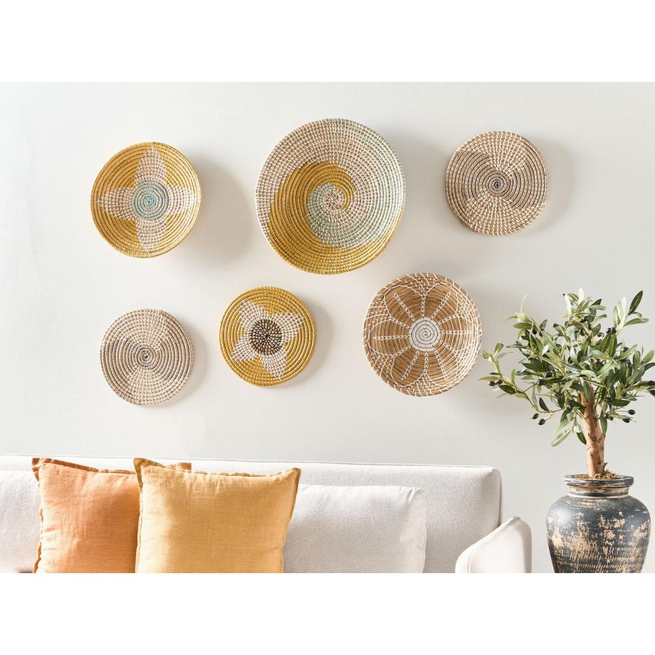 Beliani Set di decorazioni da appendere en Alghe marine Boho BACNINH  