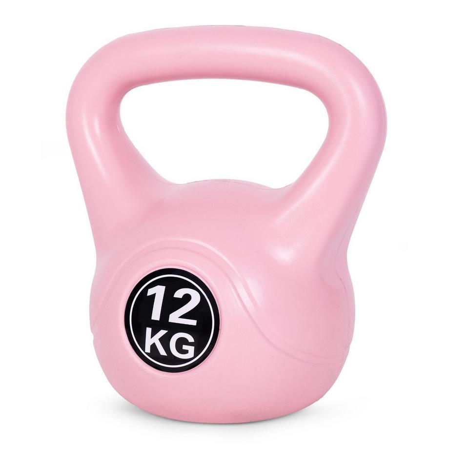 Northix  Kettlebell 12 kg pour l'exercice, haltère, balle de musculation, charge de fitness, rose, ModernHome 