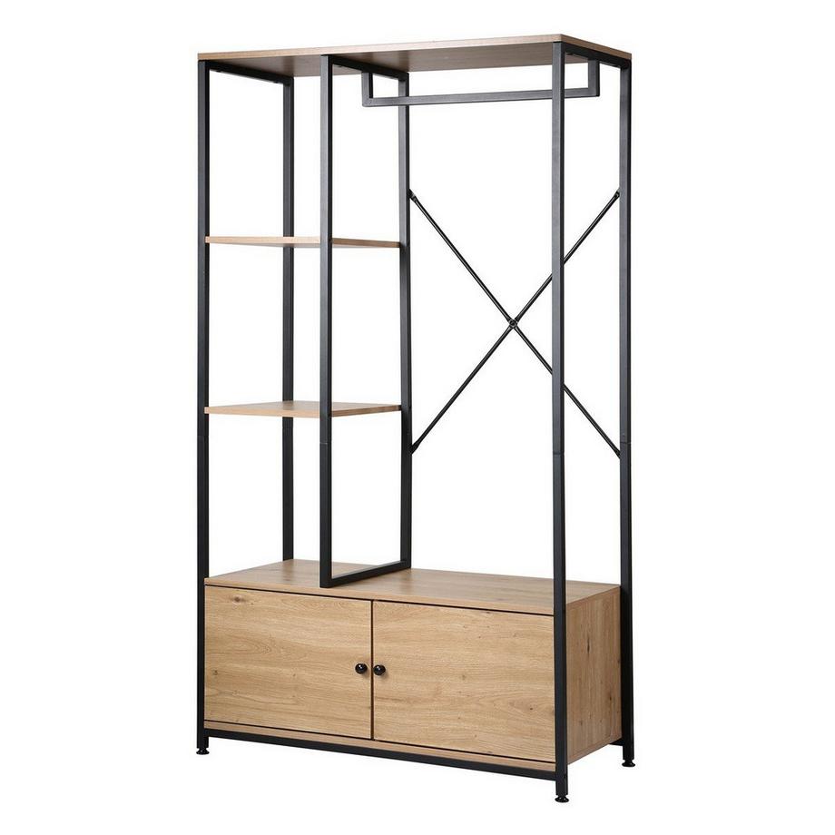 Calicosy Kleiderschrank mit Regalen und Ablagen 2 Türen - H167 cm  