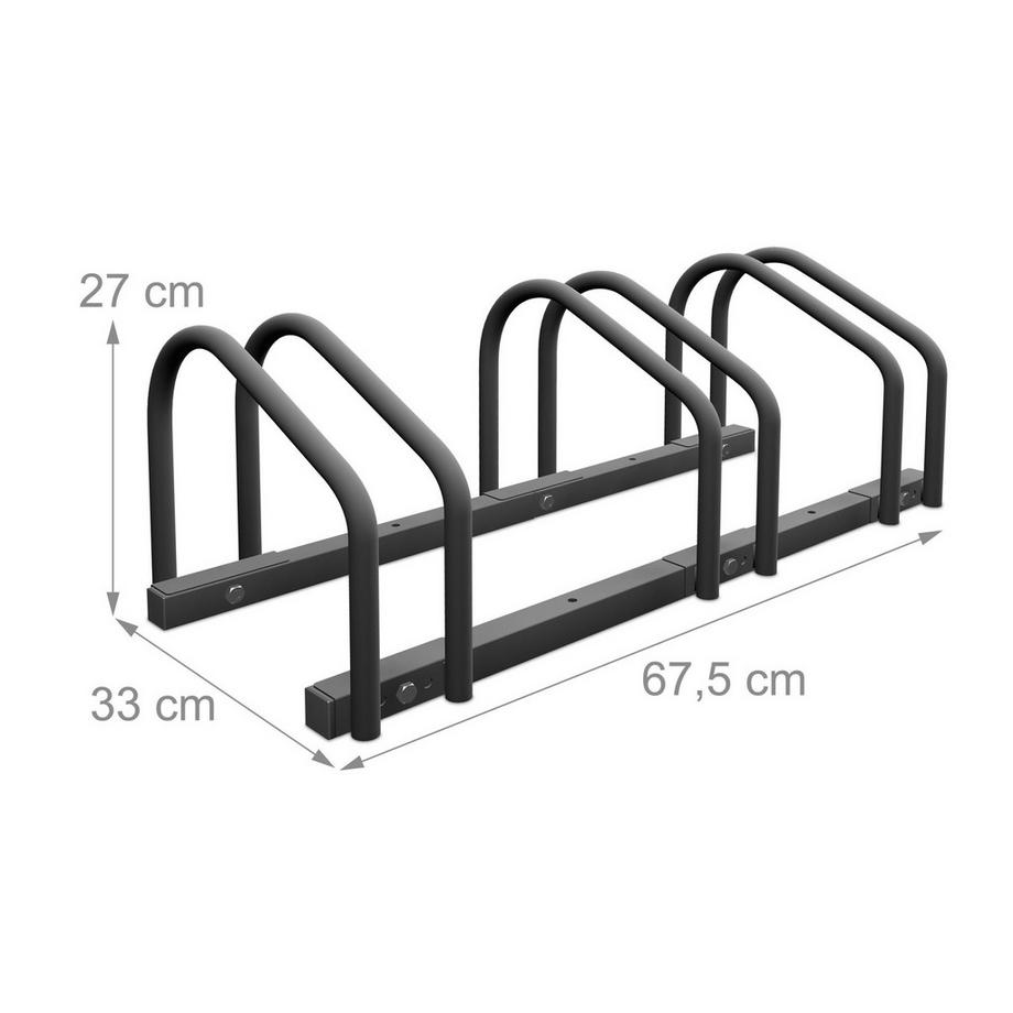 Northix  Porte-vélos pour 3 vélos 