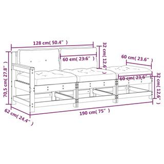 VidaXL Garten lounge set holz  