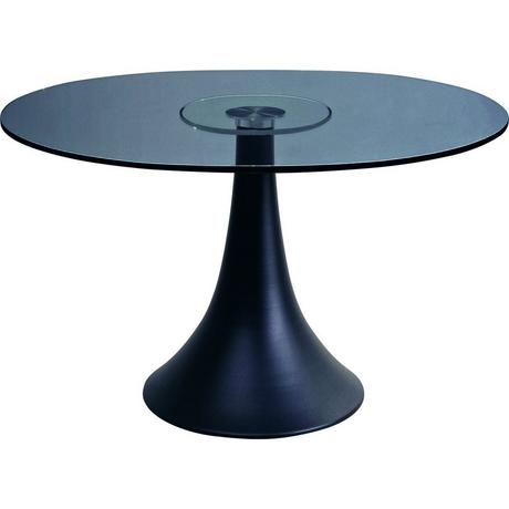 KARE Design Table Grande Possibilita Verre fumé ronde 110  