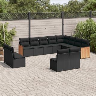 VidaXL set divano da giardino Polirattan  