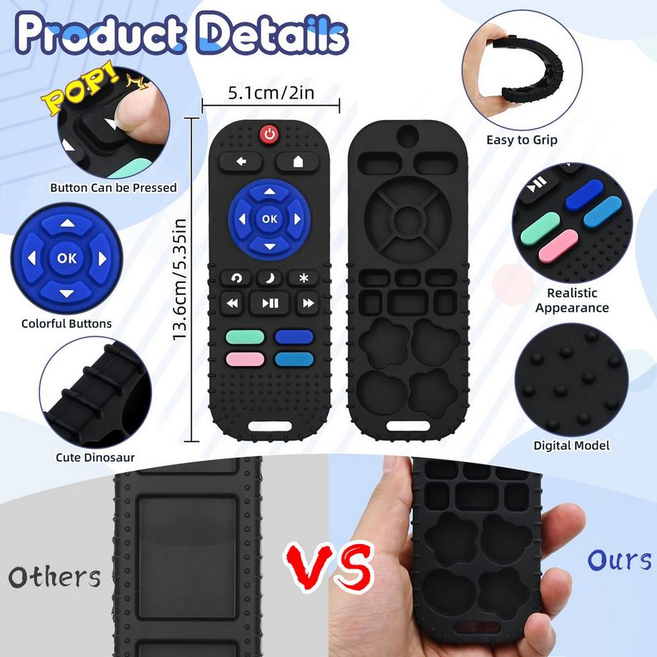 Activity-board  Beißring Babyspielzeug Silikon-Fernbedienung Beißhilfe 