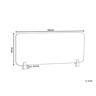 Beliani  Schreibtischtrennwand aus Polyester WALLY 