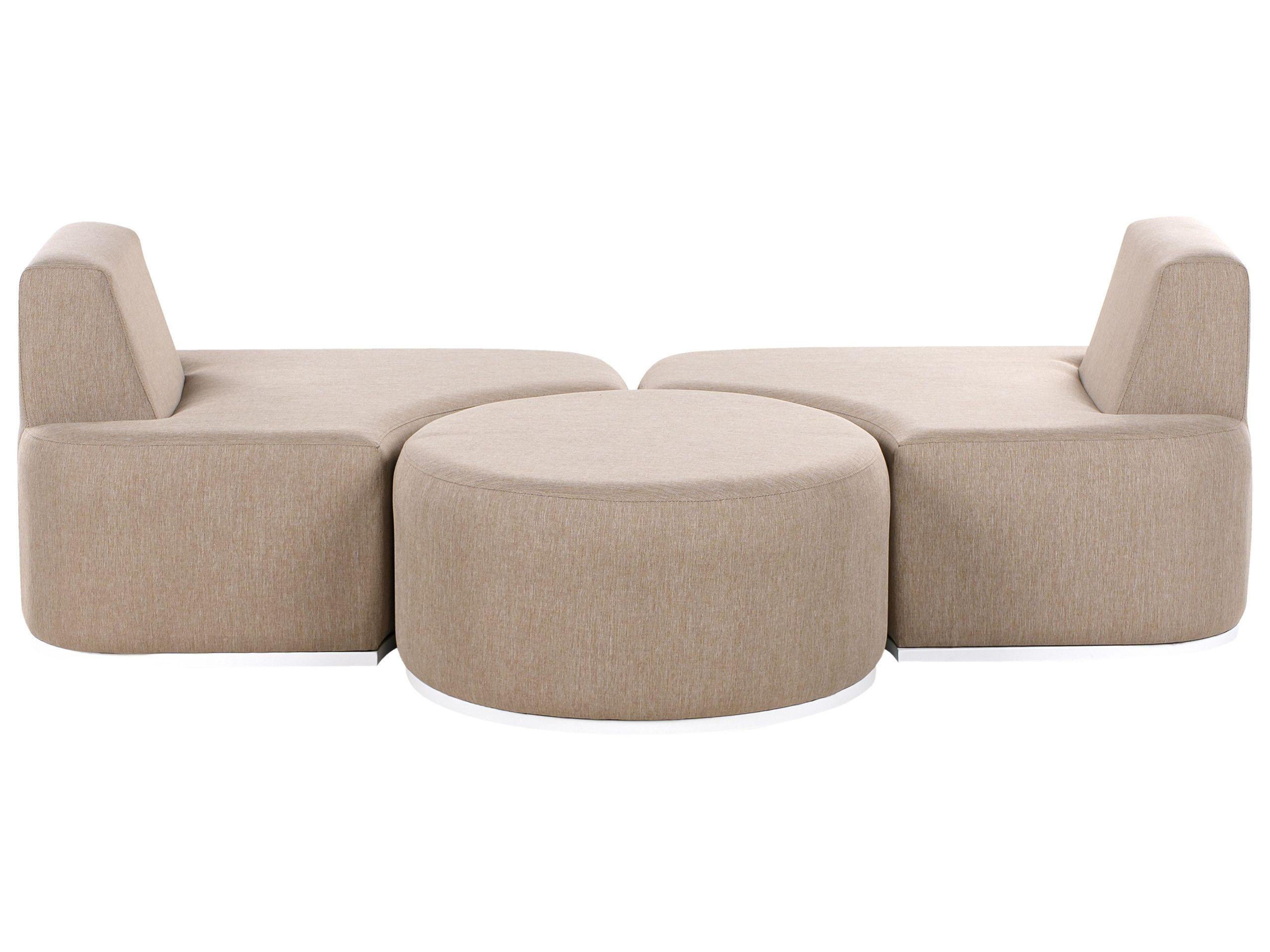 Beliani Set lounge pour jardin en Tissu Scandinave FABRO  
