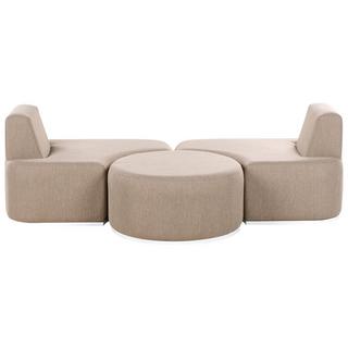 Beliani Set lounge pour jardin en Tissu Scandinave FABRO  