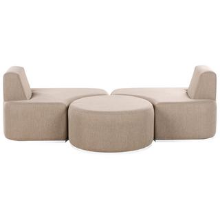 Beliani Set lounge pour jardin en Tissu Scandinave FABRO  