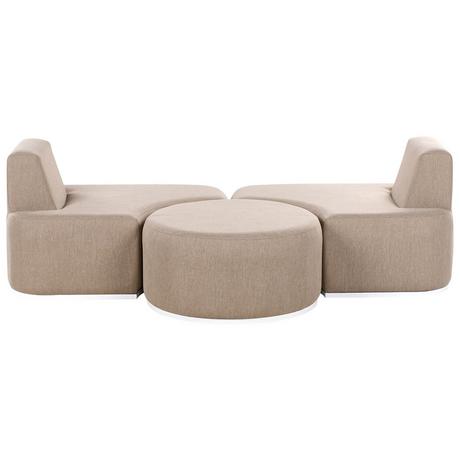 Beliani Set lounge pour jardin en Tissu Scandinave FABRO  