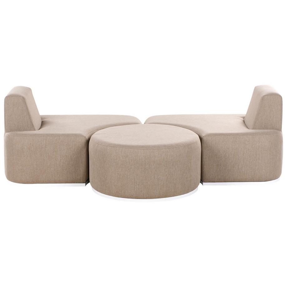 Beliani Salotto da giardino en Tessuto Scandinavo FABRO  