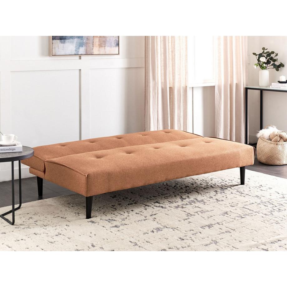 Beliani Canapé-lit en Tissu Rétro VISBY  