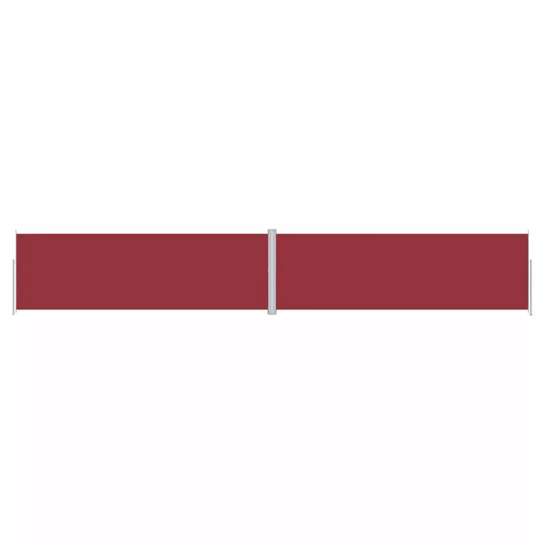 vidaXL Seitenmarkise Ausziehbar Rot 200x1200 cm