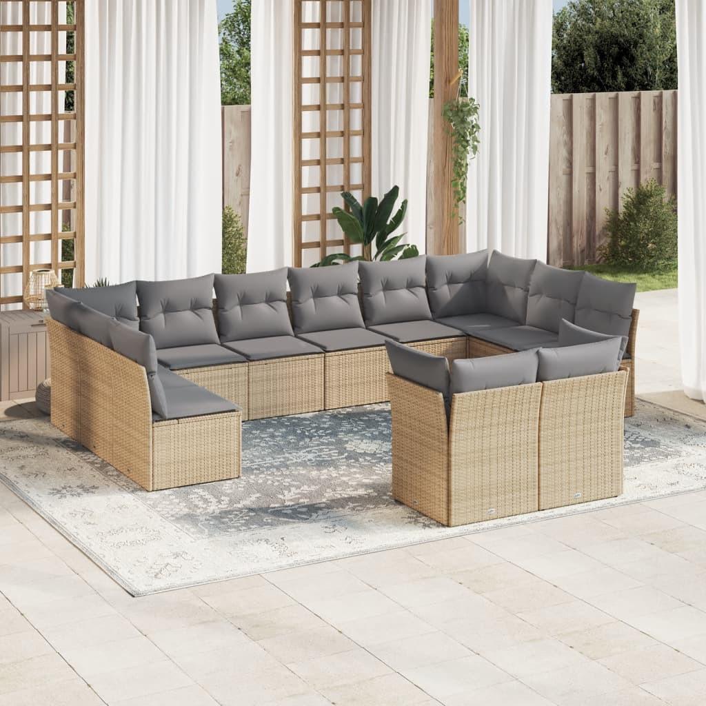 VidaXL set divano da giardino Polirattan  