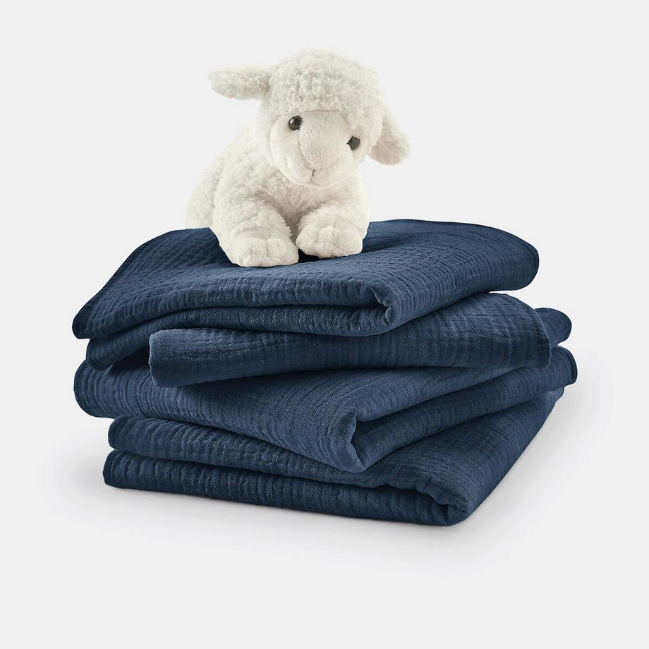 La Redoute Intérieurs  Lot de 4 langes bébé en gaze de coton 