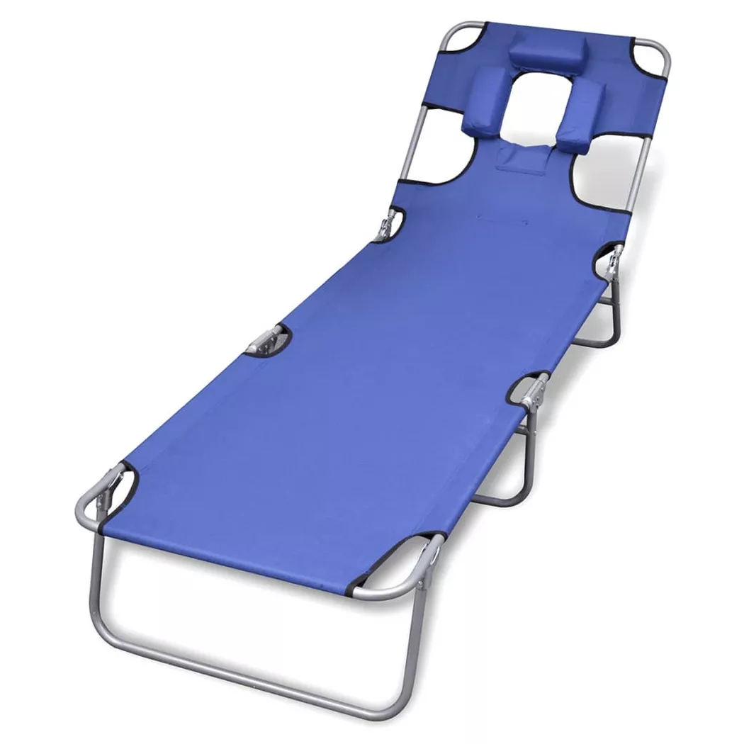 VidaXL - Sonnenliege gewebe, One Size, Blau
