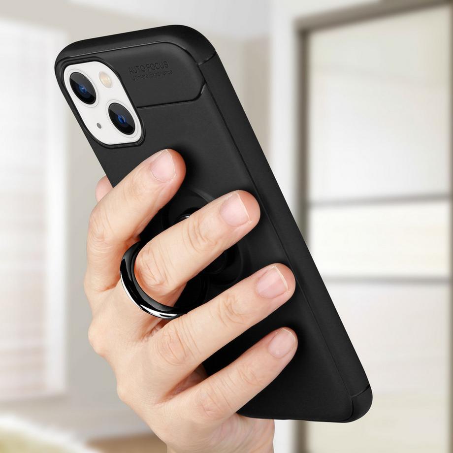 Cadorabo  Housse compatible avec Apple iPhone 14 - Coque de protection avec anneau de focalisation en silicone TPU 