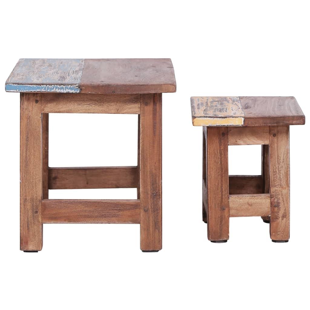 VidaXL Table gigogne bois  