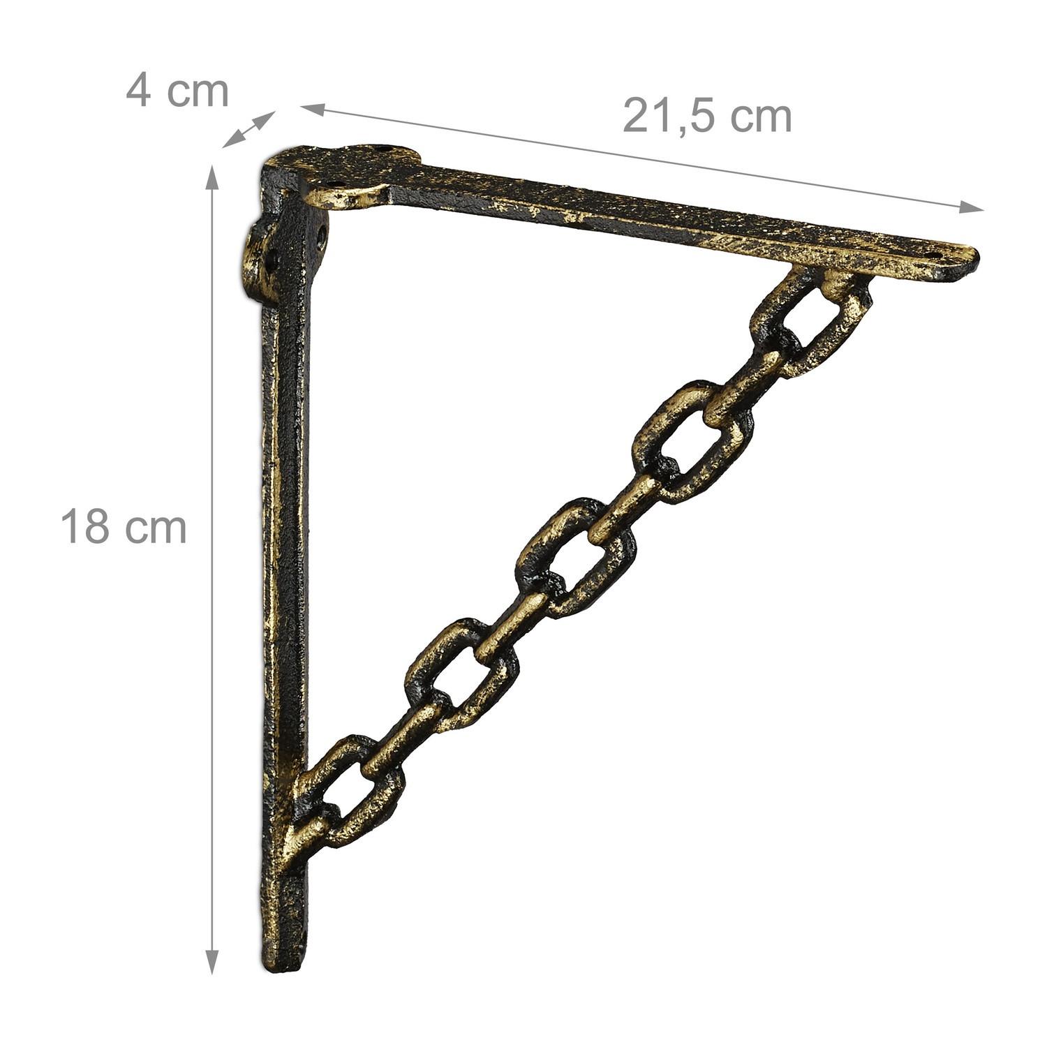 B2X 2x Regalträger aus Gusseisen mit Kette  