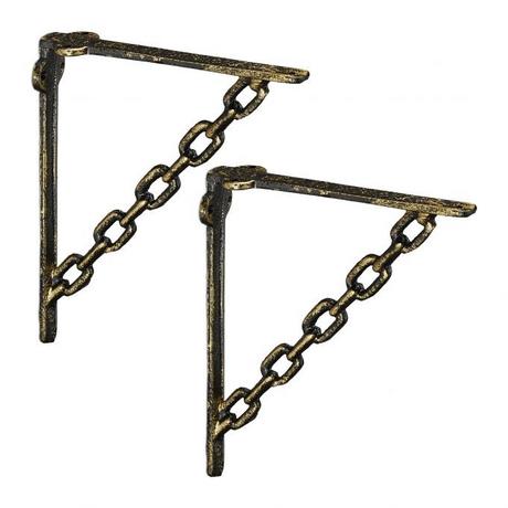 B2X 2x Regalträger aus Gusseisen mit Kette  