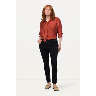 Ulla Popken  Jeans in tessuto elasticizzato con taglio a cinque tasche e cintura comfort 