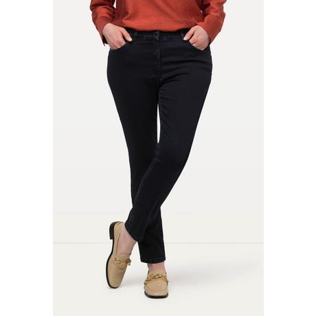 Ulla Popken  Jeans in tessuto elasticizzato con taglio a cinque tasche e cintura comfort 