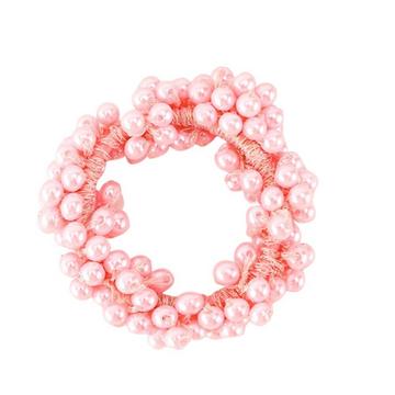 Haarspange mit Perlen - rosa