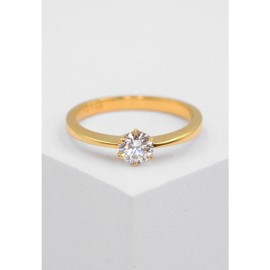 MUAU Schmuck  Bague Solitaire Diamant 0.50ct. or jaune 750 